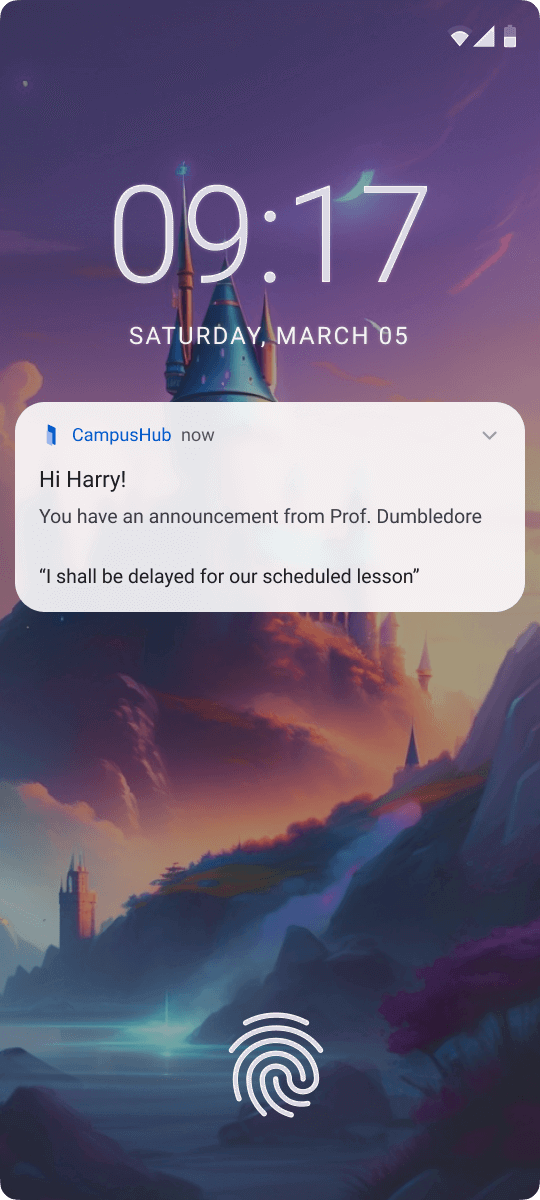 Notification expanded screen